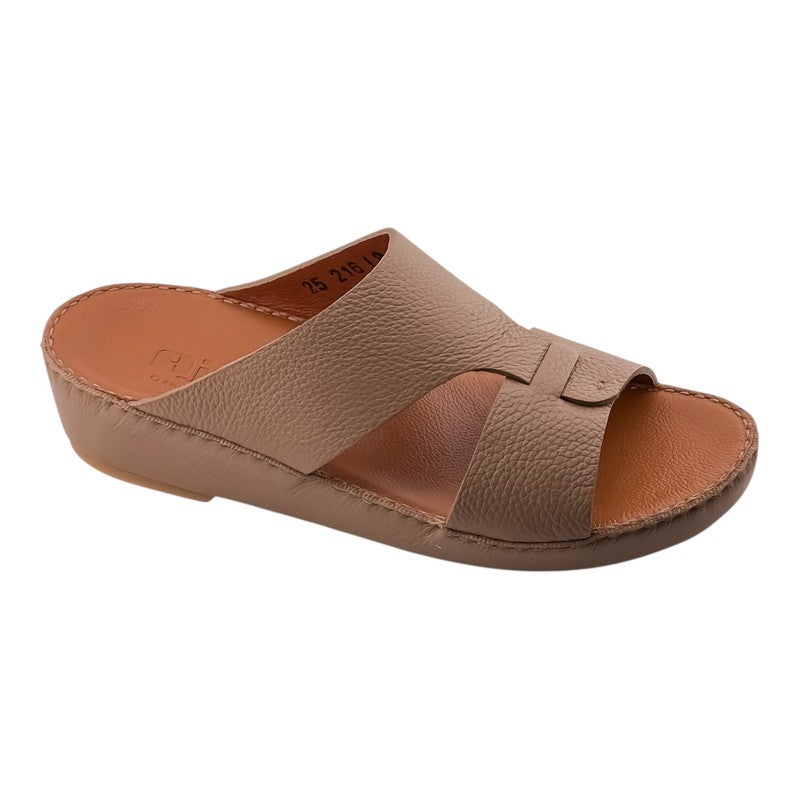 AJYAD Handmade Arabic Sandals For Men | Outdoor Mens Slippers | Everyday Flip Flops Open Toe | Arabic Genuine Shamwa Leather | New Design | Tan Footbed | Comfortable & LightWeight - Image 1